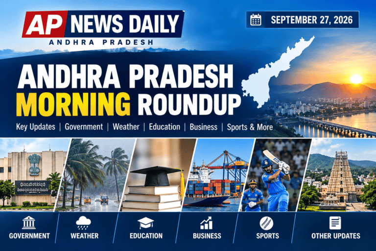 AP News Daily Andhra Pradesh morning roundup September 27 2026